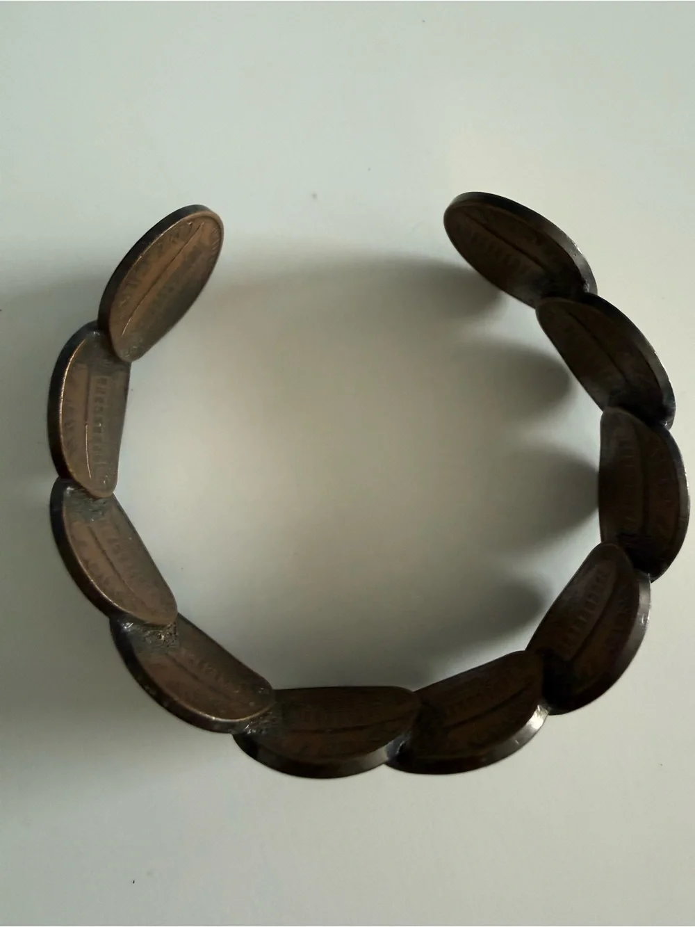 Vintage 1975 Copper Penny Cuff Bracelet